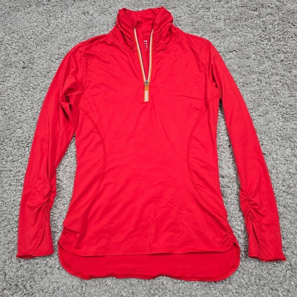 Title Nine Top Womens XS Pink 1/4 Zip Pullover Long Sleeve Stretch Running Gym - Picture 1 of 10